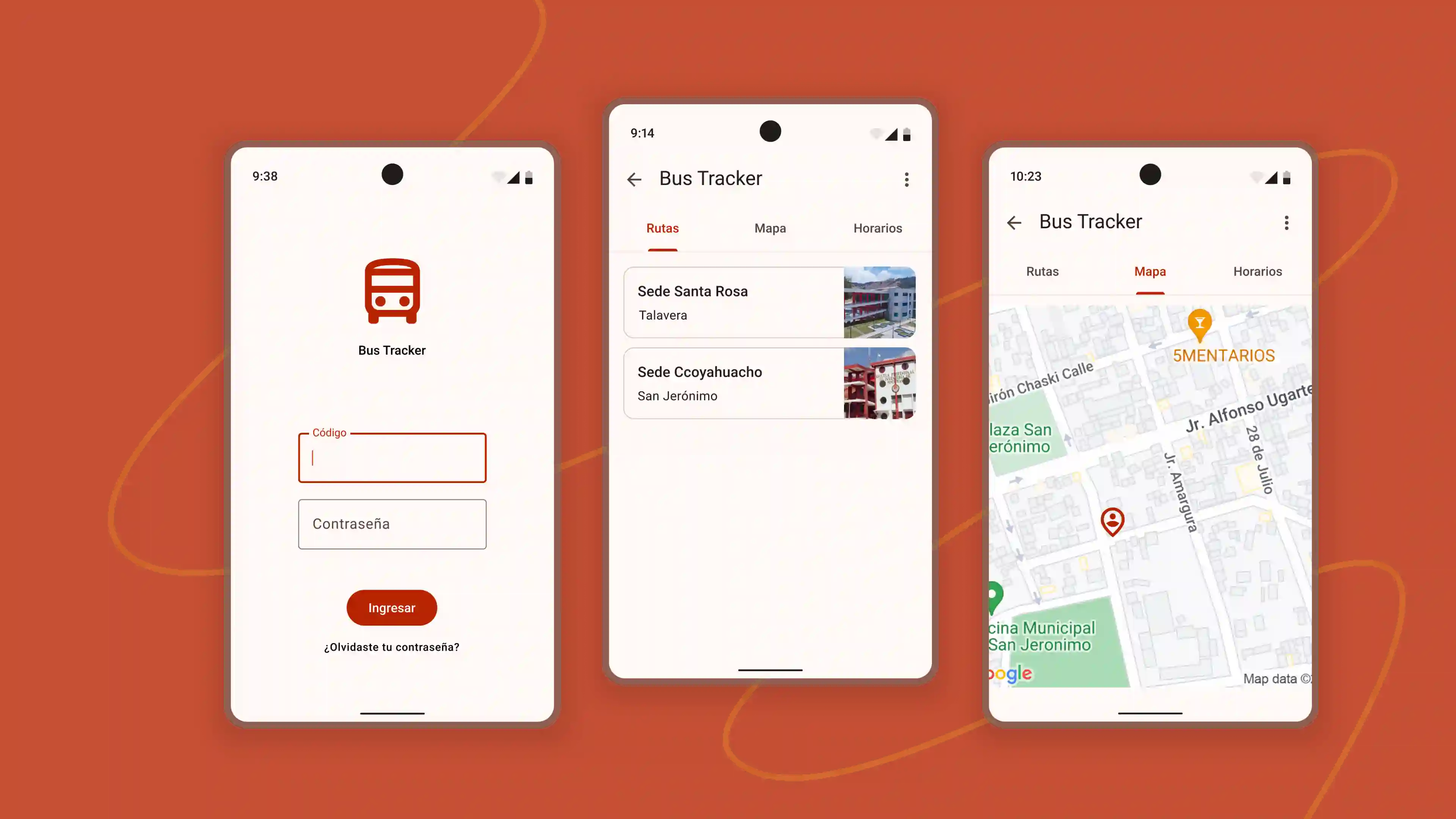 Bus tracking app